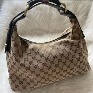 Gucci monogram hobo shoulder bag